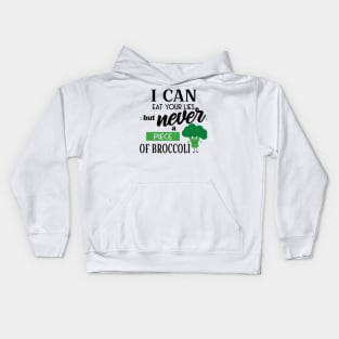 I hate broccoli Kids Hoodie